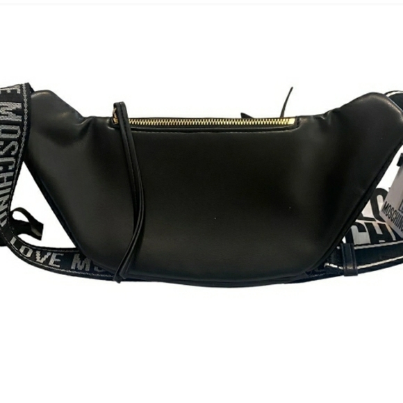 NWT Love Moschino heart chain faux leather belt bag authentic - Picture 6 of 13